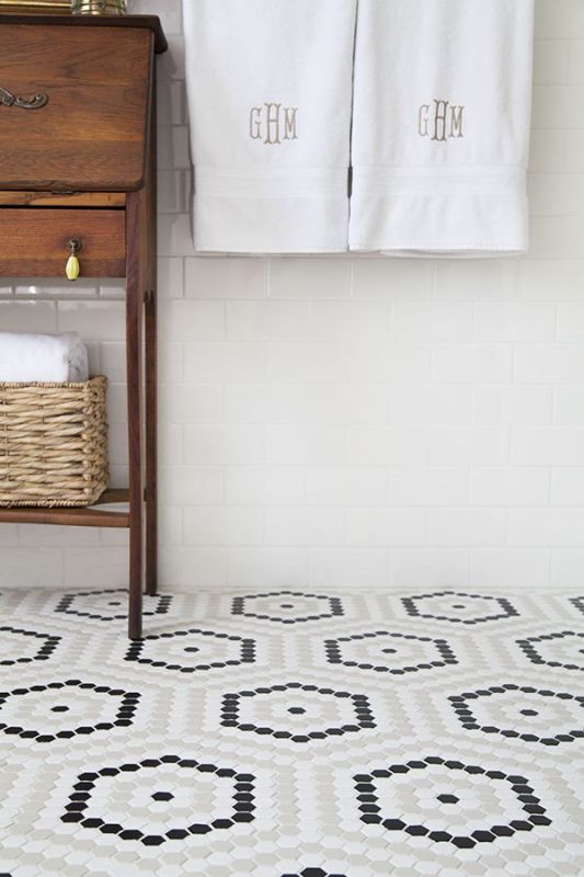 Tile Designs To Inspire Hexagonal Tiles Patterns Above Mosaic Hexagonal Tiles In Three Shades Forming A Larger Intricate Pattern Image Via